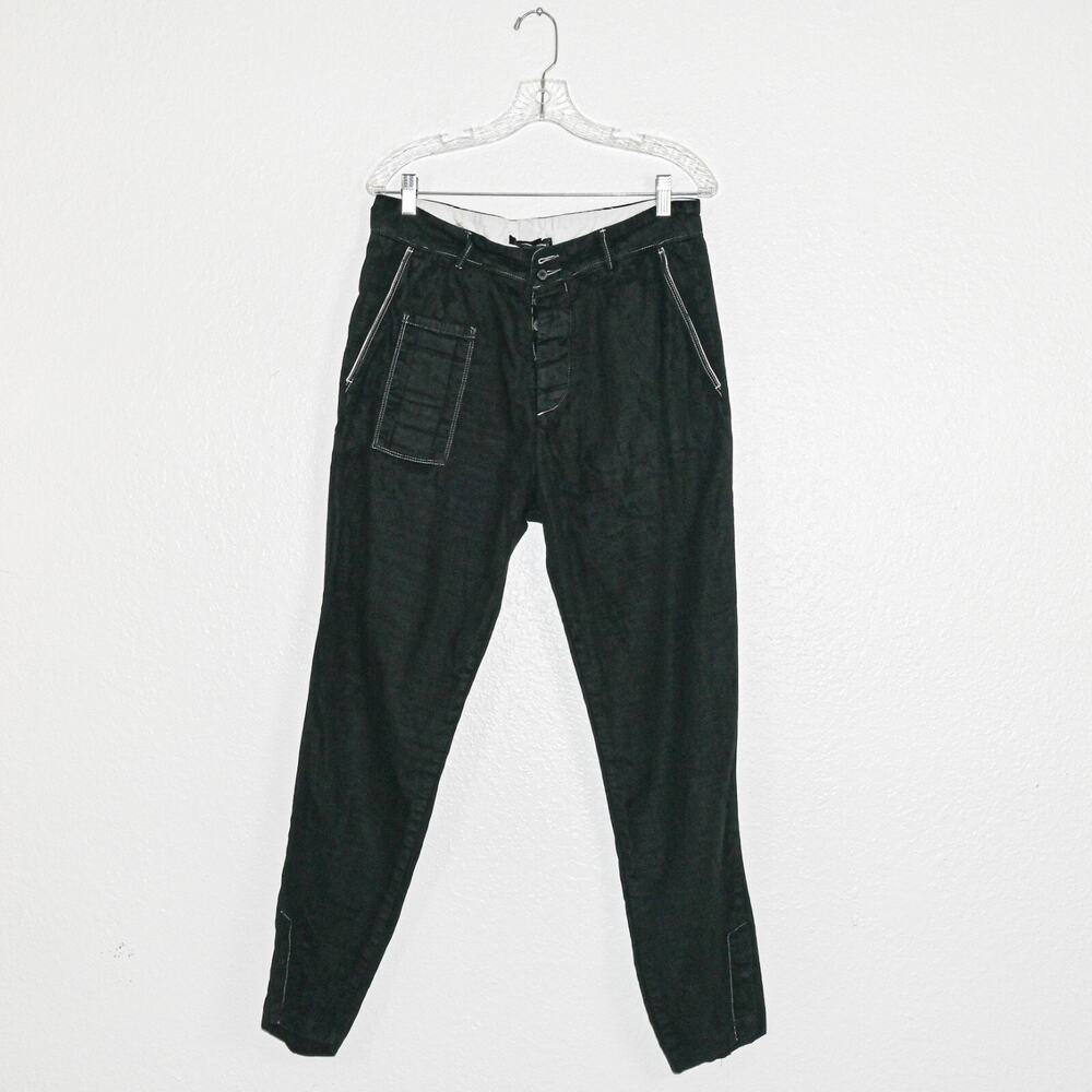 DIESEL Black Gold Men's Black Faded trouser pants Size 48 32w